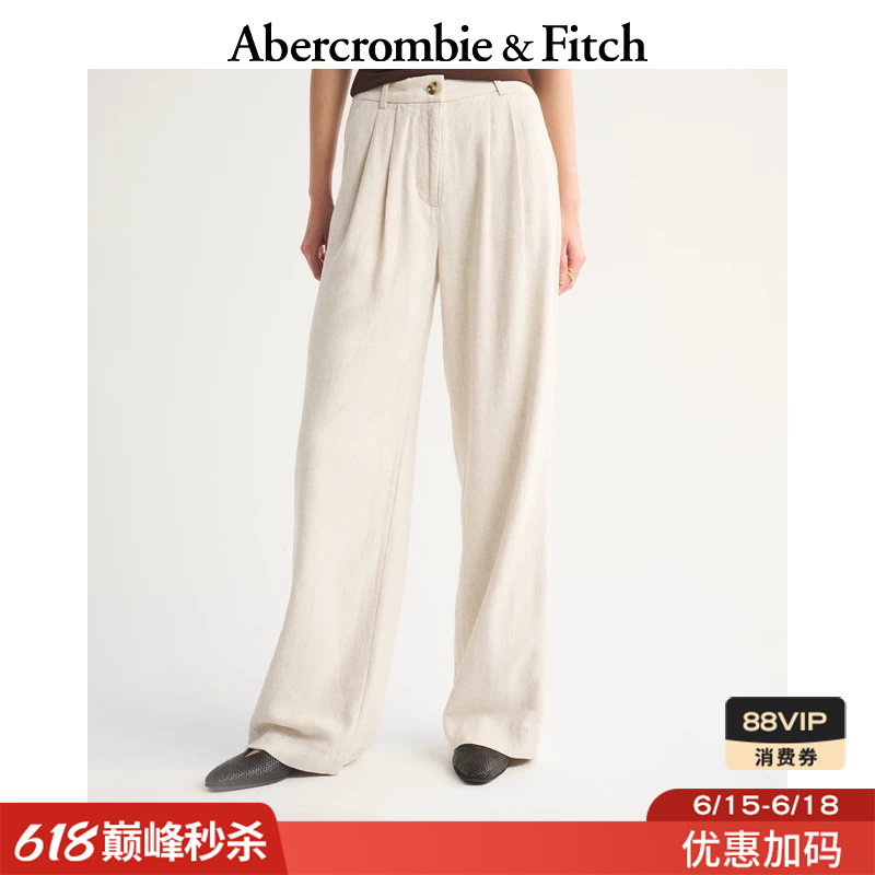 Af American-Style Lazy Old Money Style Linen Blend Drapey Casual Pants Long Pants 26 Spring/Summer Women's Clothing 156-6043 Af American-Style Lazy Old Money Style Linen Blend Drapey Casual Pants Long Pants 26 Spring/Summer Women's Clothing 156-6043