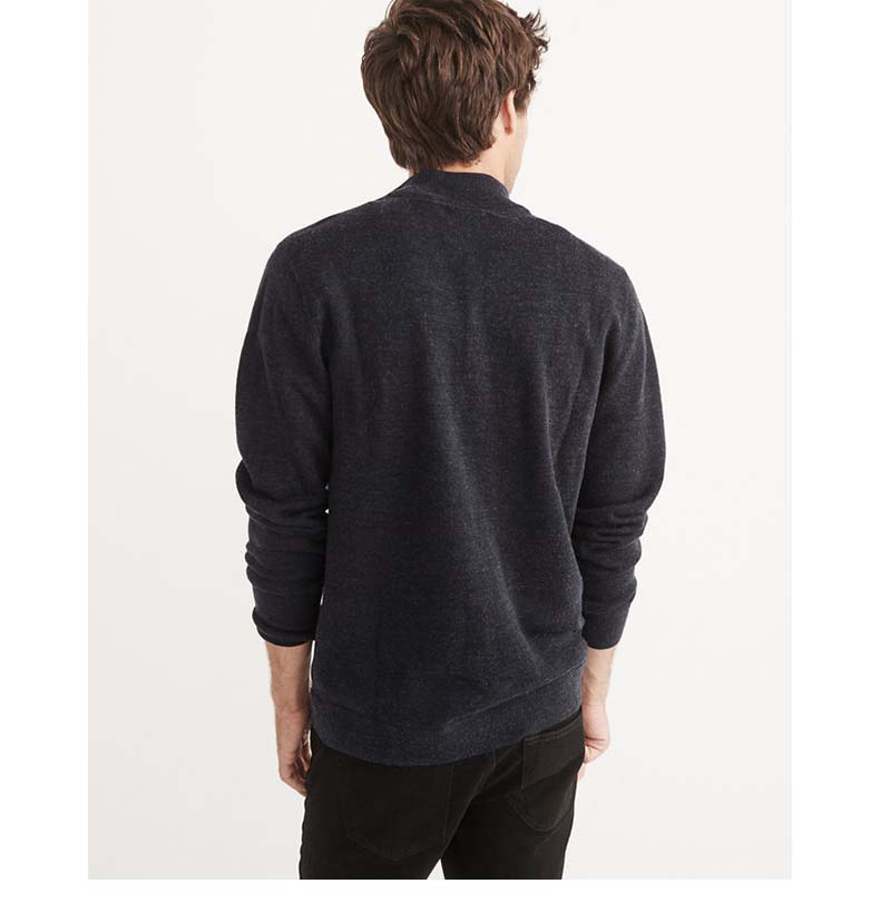 Cuối mùa giải đặc biệt của người đàn ông Abercrombie & Fitch len nửa zip áo len 173894 AF áo sơ mi nam hàng hiệu