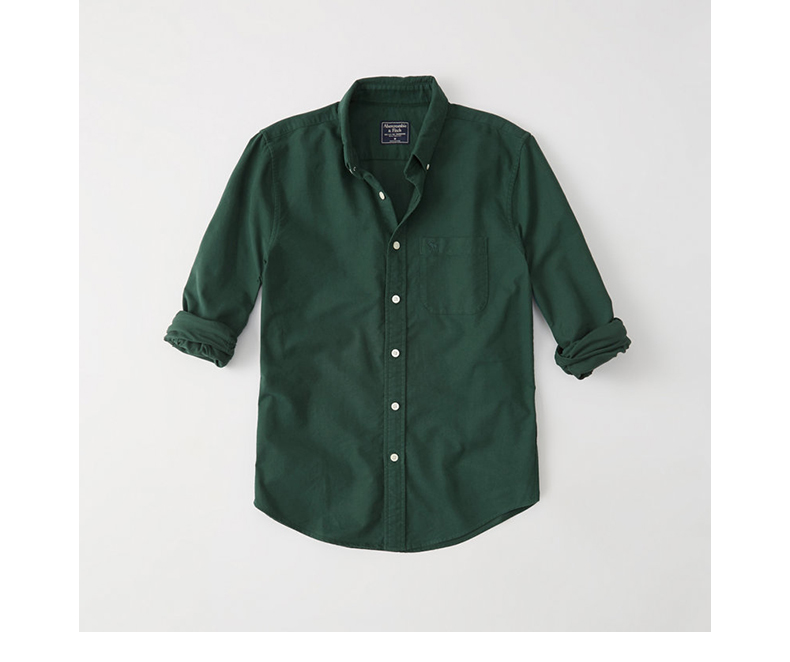 Logo quần áo nam Abercrombie & Fitch Áo sơ mi Oxford 213479-1 AF áo sơ mi nam cao cấp hàng hiệu