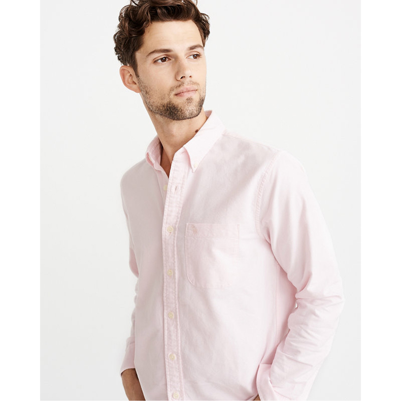 Logo quần áo nam Abercrombie & Fitch Áo sơ mi Oxford 213479-1 AF áo sơ mi nam cao cấp hàng hiệu
