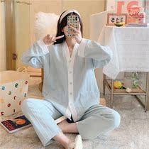 Lunar Subsuit Postnatal Pregnancy Autumn winter paragraph Air cotton feeding pregnant woman Pyjamas Woman Pure Cotton Laces Clothing Home Clothing
