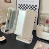 Настольная светодиодная коробка для хранения с подсветкой, складной заполняющий свет, зеркало, 2 в 1