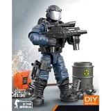 Игрушка, солдат, детские минифигурки, комплект, дорожная полиция