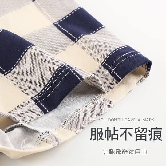 Trendy Men's Underwear, Pure Cotton, Breathable, Antibacterial, Boxer Briefs, Fashionable, Trendy, Personalized Plaid Shorts, Boxer Briefs Style