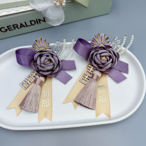 High-end corsage wedding bride and groom wedding corsage parents and family full set of simulated flowers bridesmaids groomsmen corsage