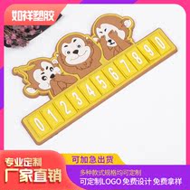 Korean cartoon creative small monkey anti-slip motor car temporary parking plate phone number plate to resist high temperature