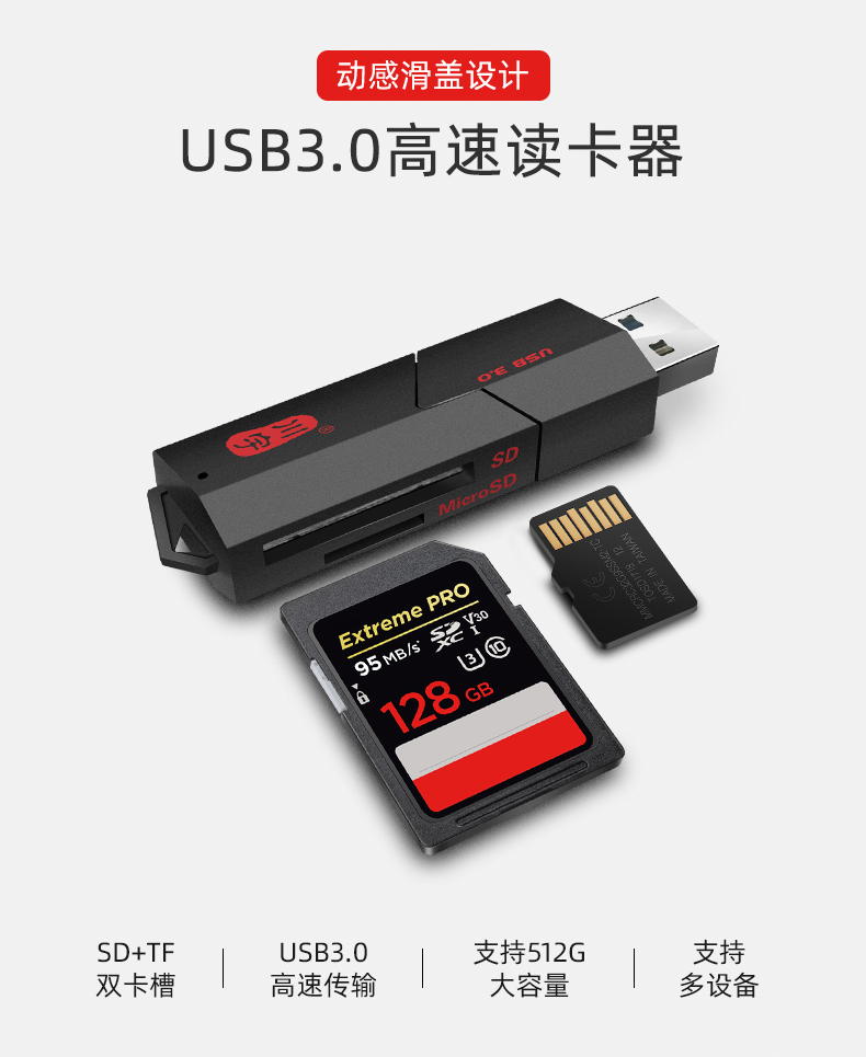 Mfi认证品牌 川宇 高速SD/TF卡读卡器 图1