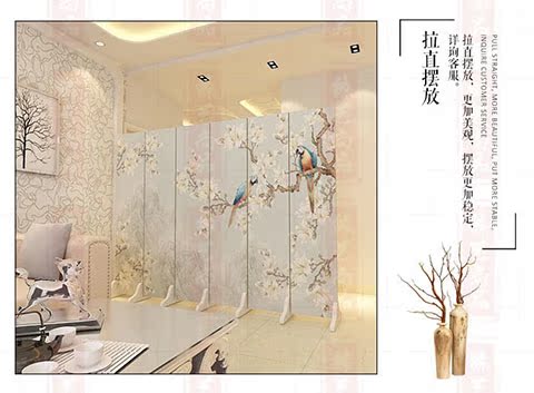 Phong cách châu Âu vách ngăn gấp trang trí gỗ rắn phòng khách di động căn hộ nhỏ đơn giản hiện đại màn hình gấp đơn giản - Màn hình / Cửa sổ vách ngăn cầu thang gỗ