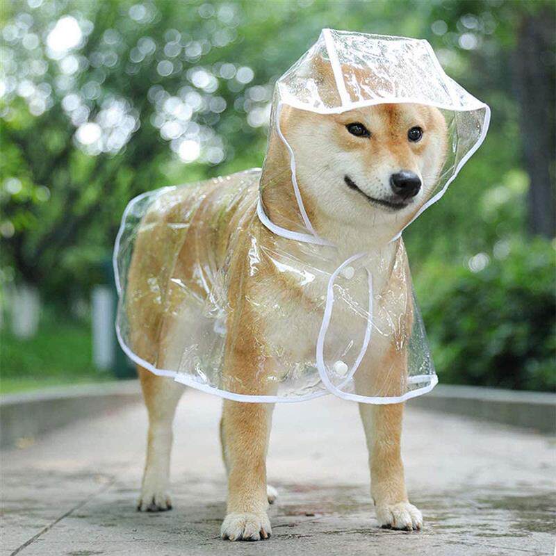 The Pet Dog Raincoat Puppy Large Dog Rain Out Clothes Waterproof