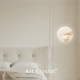 [Yu Li] French Accessible Luxury Natural Crystal Wall Lamp Modern Simple Classy Designer Warm Bedroom Bedside Lamp