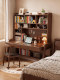 Solid Wood Computer Desk, Desk, Bookshelf, Integrated Student Study Table, Home Office Desk, Liftable Bedroom Writing Table