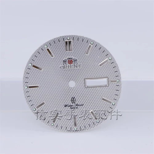 Аксессуары для циферблата с двойным львом, замена циферблата часов 34 мм, циферблат с адаптированным механизмом 46941, золотисто-белый циферблат часов, серебристо-черный декоративный циферблат