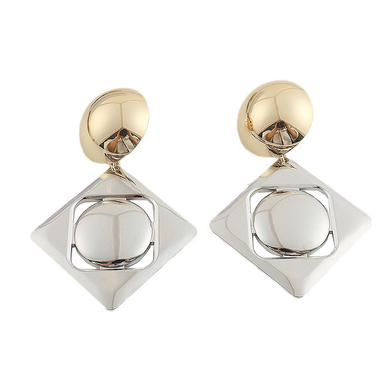 1 Par Elegante Rombo Aleación Pendientes De Gota display picture 7