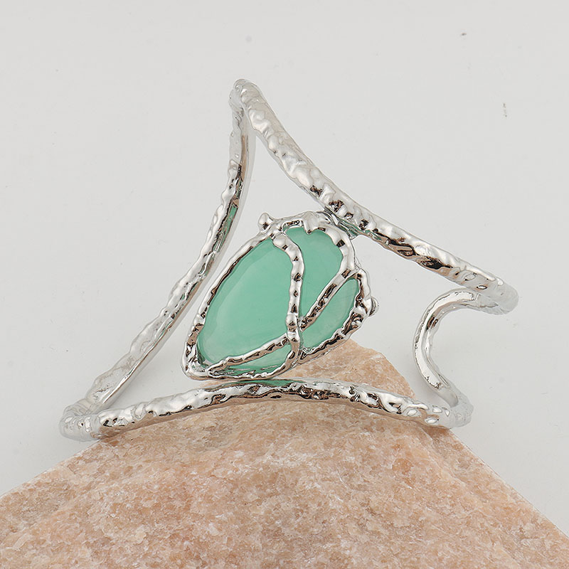 Exagerado Geométrico Acrílico Aleación Venta Al Por Mayor Pulsera Ancha Anillo De Brazo display picture 7