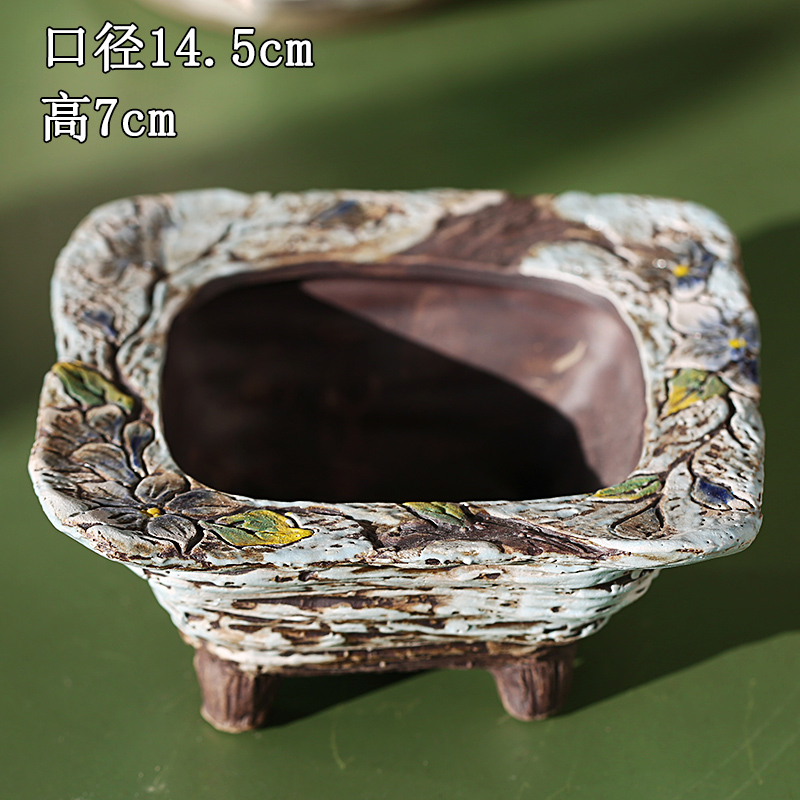 Creative delay xi hand - made fleshy flower pot through pockets pottery decorated character modelling spread of the big flower pot