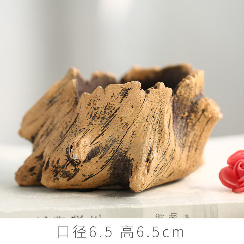 Teng Yang rural old cement from running meaty plant flower pot green plant size flowerpot restoring ancient ways coarse pottery ceramic pot