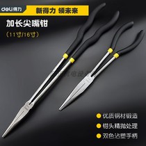 Deli extended needle nose pliers 11 inches 16 inches needle nose pliers extended pliers long nose pliers DL21011
