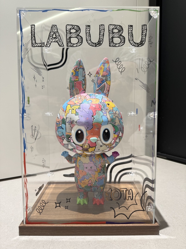 Bubble Mart Mega Labubu 400% 10Th Anniversary Acrylic Storage Box Uv Printing Dustproof Storage Box