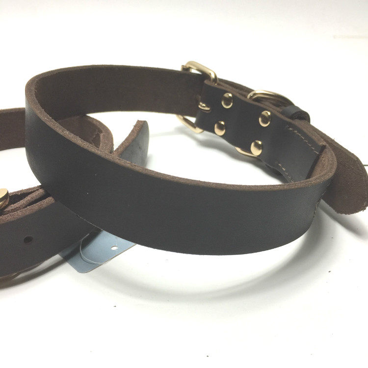 Soft Bull Leather Collar Neck Ring Dog Neck Ring Teddy Golden Maud Shea Moyer Big Small And Medium Dog With Dog Neck Cover