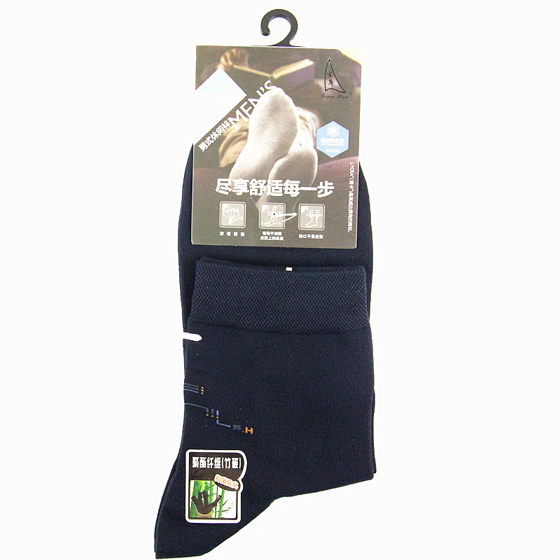 Fenghua 3F524 nam ống tre than vớ vớ kinh doanh vớ bốn mùa vớ thể thao vớ cotton vớ vớ tất đùi