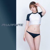 Japan PHARFAITE wet water sense thong split swimsuit Gymnastics suit Student sports triangle swimsuit Slim fit