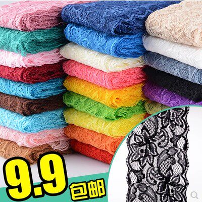 8 cm wide fine elastic lace florian lace sweater decoration lace DIY Clothing Accessories Fabric Accessories special price