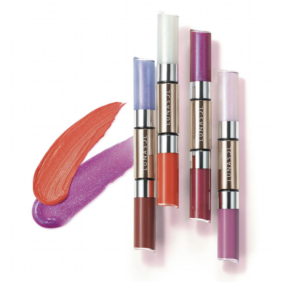 Japan's Lunasol Day Moon Crystal Mining Autumn New Sakurai Qualification Double Head Lip Glazed Lip Honey Lip Cream