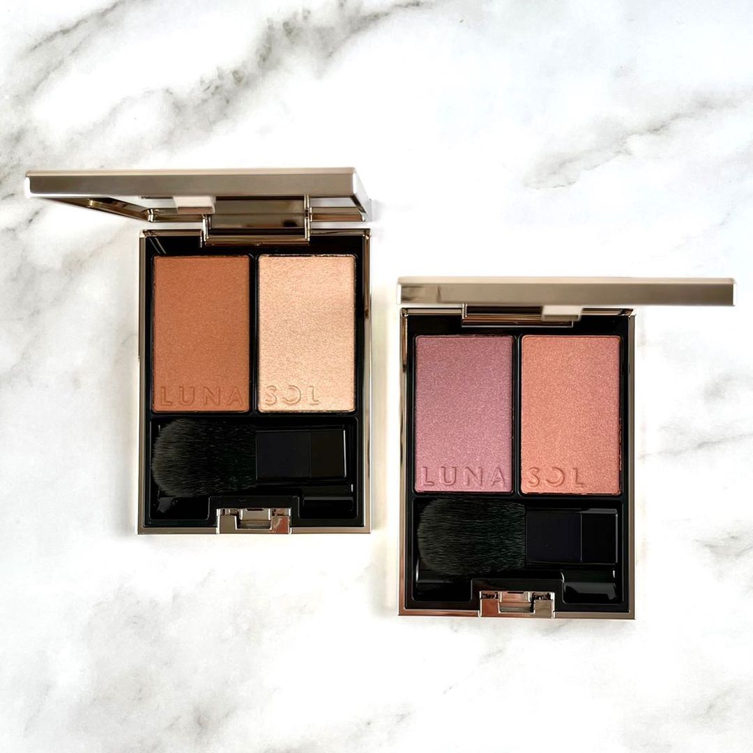 Japan Lunasol Sun Moon Crystal 21 Summer New Limited Two-color Blush EX03