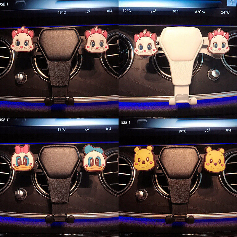 Cute car mobile phone bracket female car mobile phone frame navigation frame cartoon car air outlet car support frame