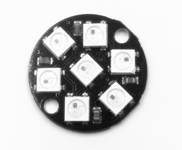 圆形 7位 WS2812 B 5050 RGB LED 内置全彩驱动彩灯 圆形开发板