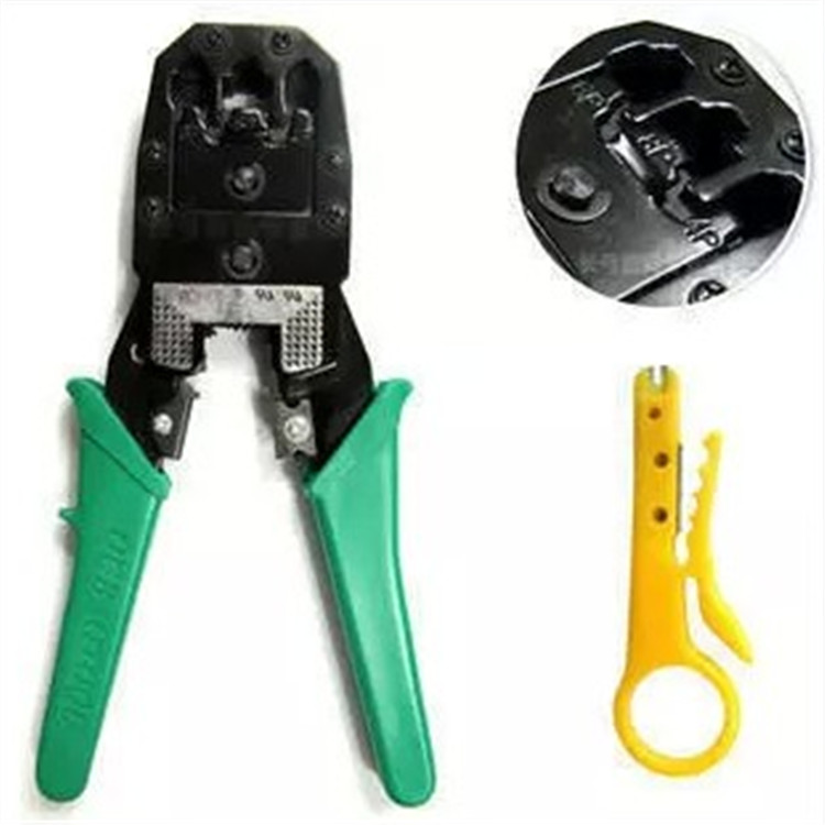 Three-use crystal head network wire crimping pliers Network special pliers Pressure pliers Stripping pliers Crystal head network wire crimping pliers