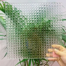 Custom-made gold ingot ultra-white embossed glass partition entrance light-transmitting screen style sub-screen frameless bathroom minimalist