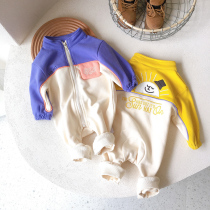 2020 autumn and winter baby climbing clothes one-piece mens treasure one-piece sports style long-sleeved trousers romper baby clothes