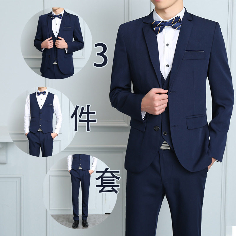 西服套装男大码商务休闲薄款夏季正装新郎结婚礼服加肥加大西装