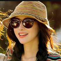 New Fashion Colorful Summer Sun Hats Beach Straw Casual Bre