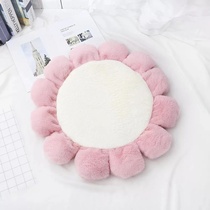 INS soft glutinous rabbit flower padding pet cushion cats soft - dog cushion girl heart round flower carpet