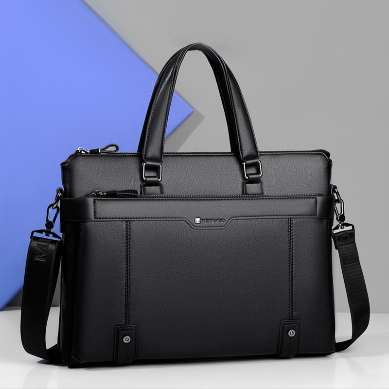 2021 new leather men's shoulder messenger bag briefcase large capacity wear-resistant casual fashion handbag