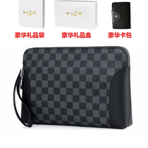 CKoo genuine leather headlayer cow leather handbag male business hand holding bag large capacity fashion new leather bag clip casual mens bag