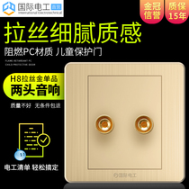 Two head audio International electrician 86 concealed wall switch socket panel home two audio audio socket