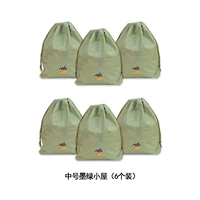 Средняя чернила чернила зеленая хижина (6 нарядов)