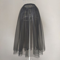 Adult tutu teacher dance skirt long skirt fluffy gauze skirt practice half-length net skirt swan lake dance costume