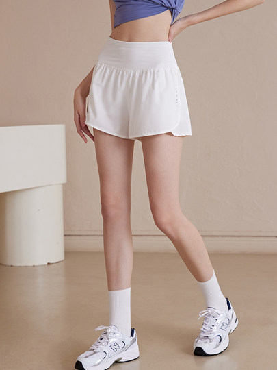 Daddect Running Quick-Drying Sports Shorts for Women, Can Hold a Phone, Anti-Exposure, High-Waisted Fitness Yoga Shorts, Summer