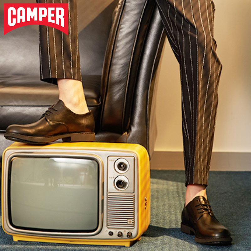 Camper Men's Shoes Neuman Fashion Casual Bag Shoes Trend Black Business Commuter Leather Shoes Low Top Shoes