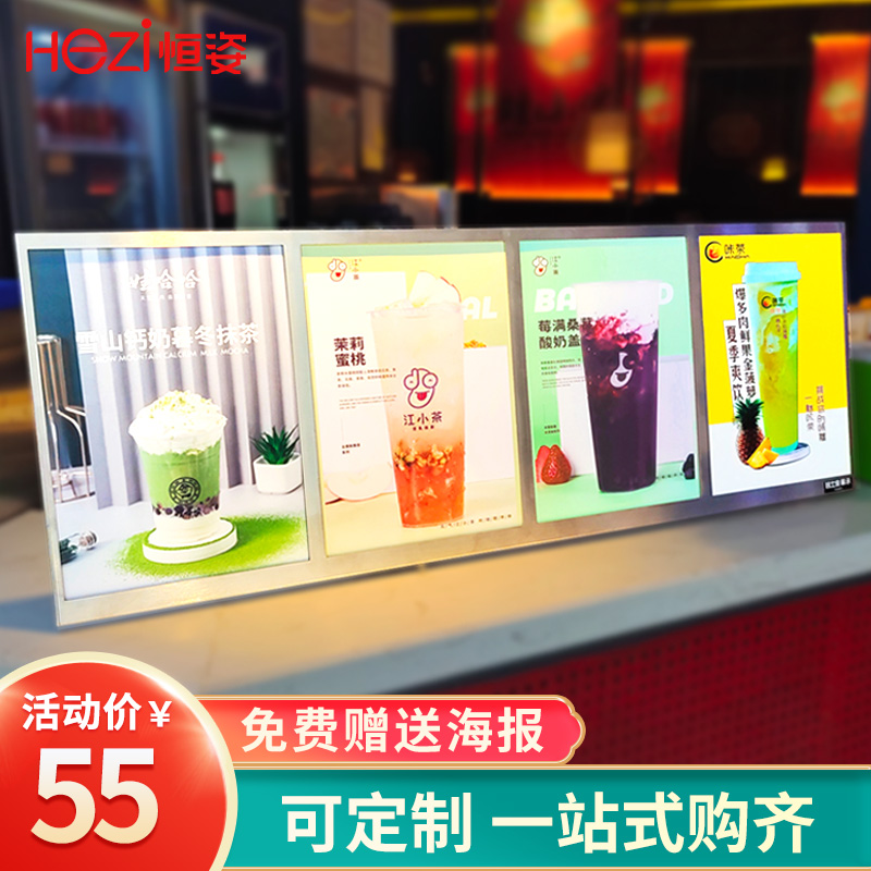 A4 stainless steel point dining card price list Custom Acrylic Desk Cards Billboard Table Billboard menu Display cards