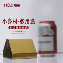 Stainless steel a4 metal table card display card newspaper clip KT board Base Table Table restaurant desktop hotel menu