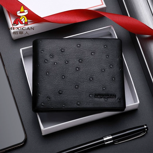 Мужской короткий тонкий кожаный бумажник для отдыха, из натуральной кожи, в корейском стиле