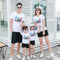 Parent-Child clothing mother and daughter fashion spring and autumn a family of three or four family decoration 2021 new trend Net Red foreign gas pure cotton