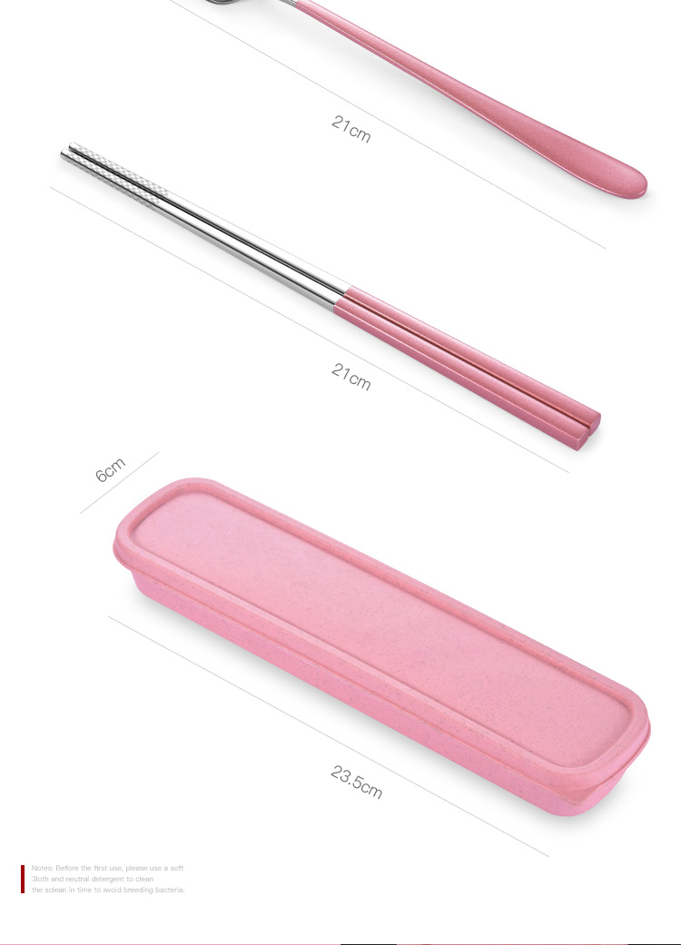 Han edition express chopsticks fork box students carry portable tableware three sets of chopsticks spoons to receive