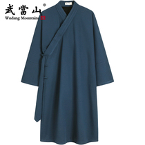Wuang Mountain Road gown Chinese wind Han Chinese gown gown with velvet traditional coat loose Daoist suit Winter Wudang pawn road gown