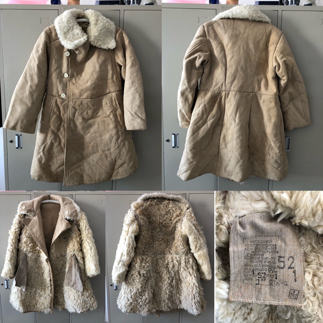 Soviet period fur winter coat